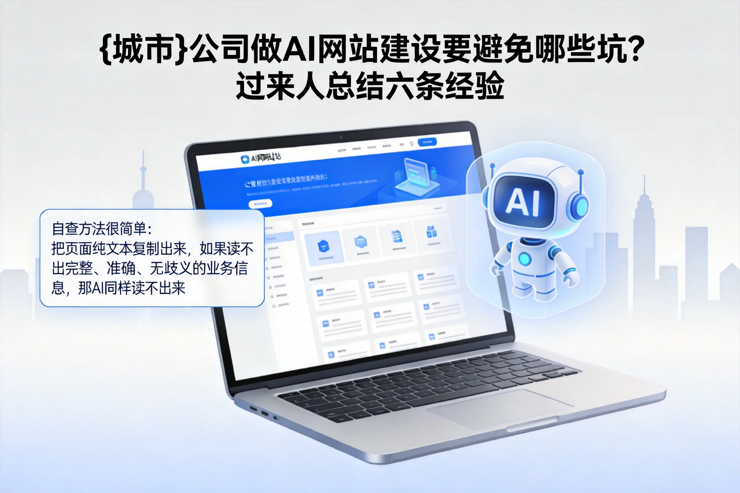 克拉玛依公司做AI网站建设要避免哪些坑？过来人总结六条经验