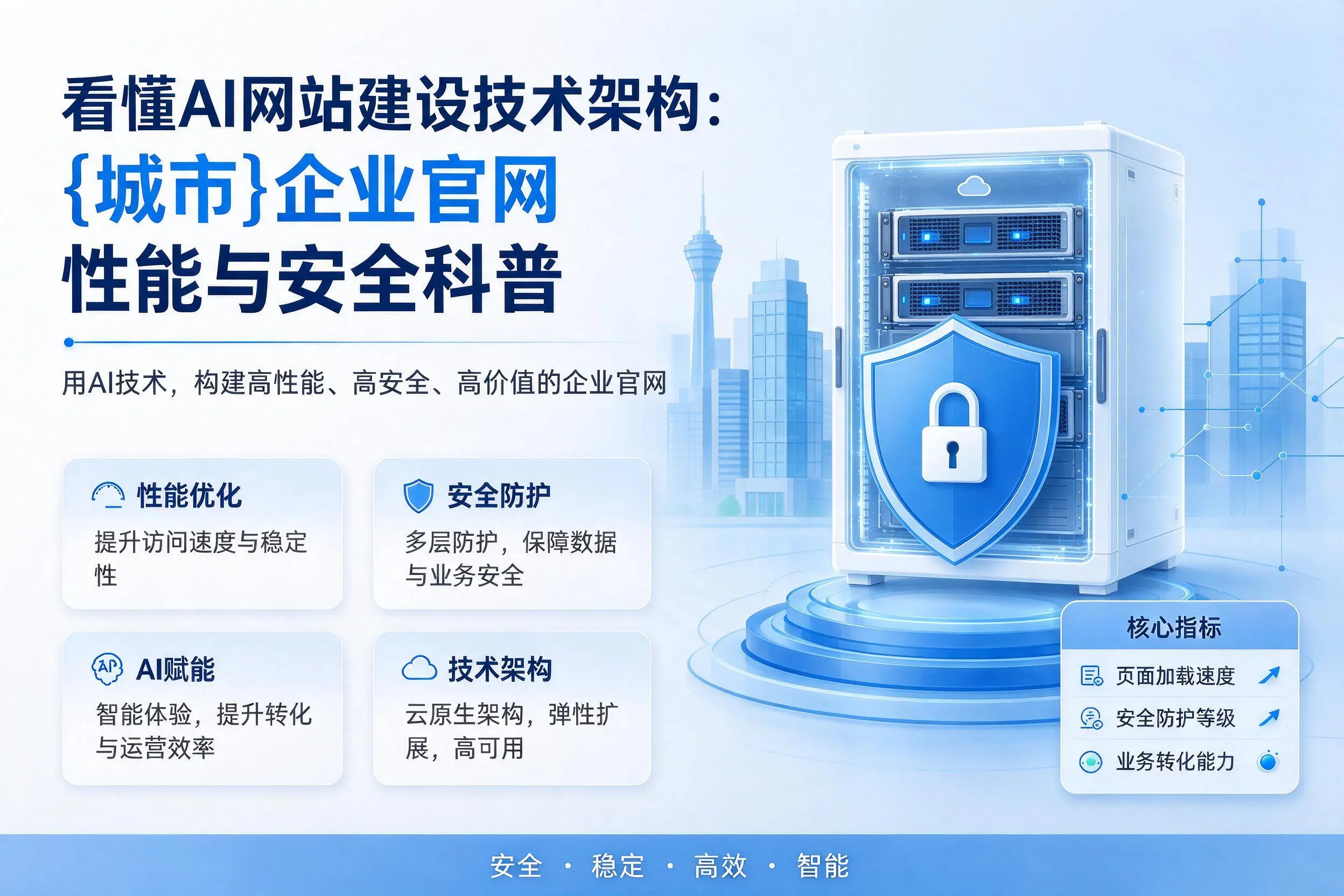 看懂AI网站建设技术架构：克拉玛依企业官网性能与安全科普