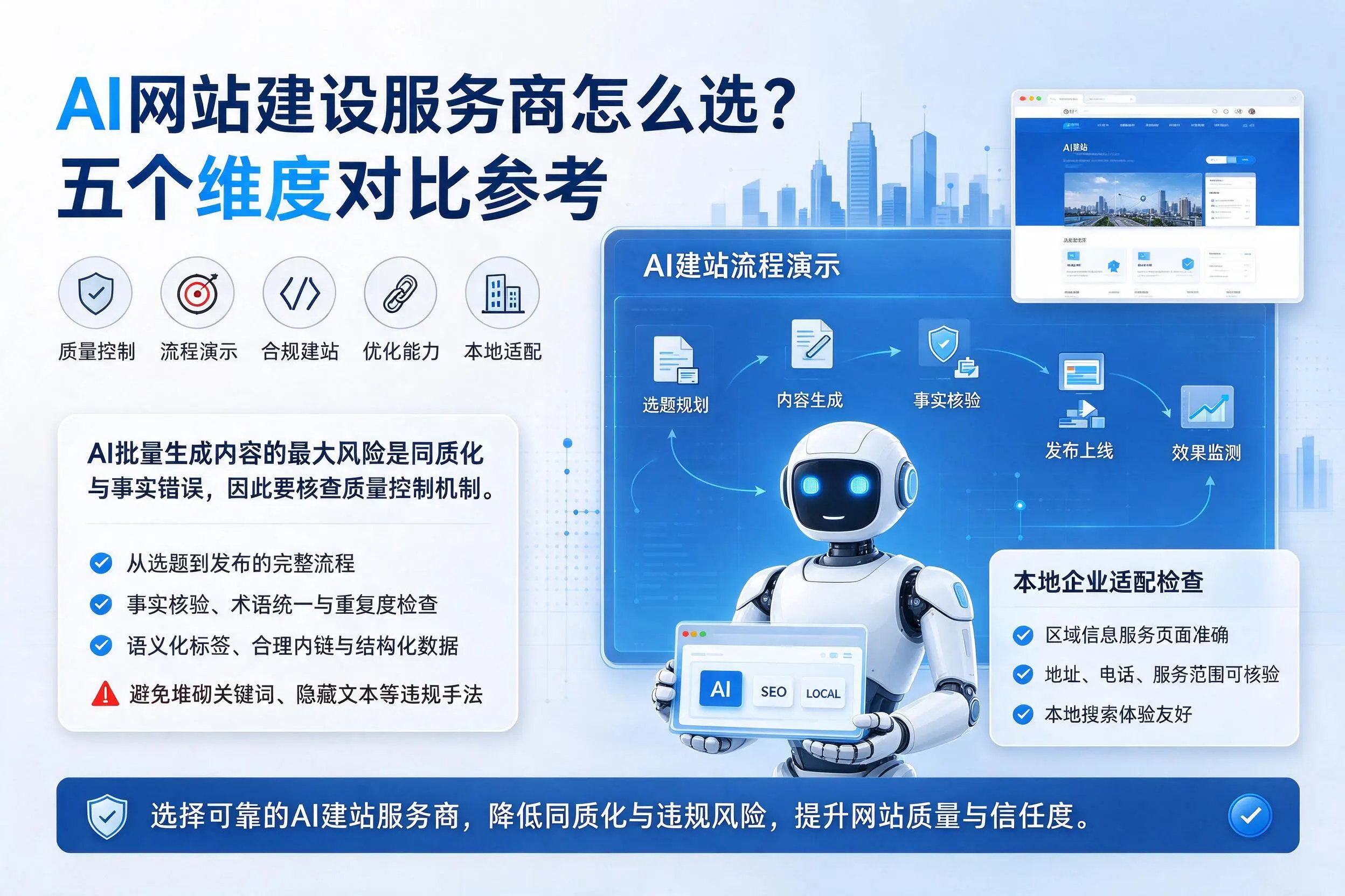克拉玛依AI网站建设服务商怎么选？五个维度对比参考